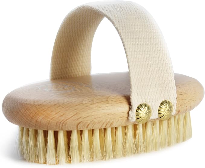 ICANdOIT Dry Brushing Body Brush-Boar Bristles Dry Skin Brush,Exfoliating Massage Brush for Cellulite and Lymphatic,Improve Circulation,Stop Ingrown Hairs,Reduce Acne,Soften Skin