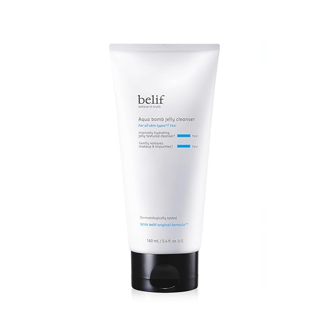 belif Jelly Hydrating Deep Cleanser – Low pH Mild & Gentle Gel-to-Foam Face Wash for Daily Deep Pore Cleansing, Hydrating and Refreshing for All Skin Types, Korean Skincare, (5.4 fl.oz., New Formula)