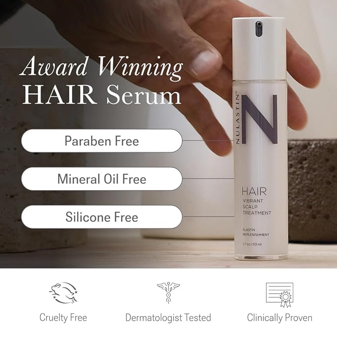 NULASTIN Scalp Serum - Vibrant Scalp Treatment to Help Improve the Look of Hair Density - Lightweight, Fast Absorbing Formula Enriched with Hair-Strengthening Ingredients (1.7 Oz)