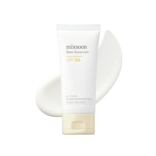 mixsoon Bean Sunscreen-Lightweight Airy Texture SPF 50 Korean Sunscreen for Face, No White Cast, Non-Sticky 50ml / 1.69 fl.oz. Korean Glass Skin Care