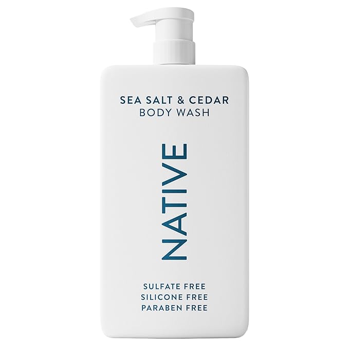 Native Sulfate Free Body Wash Contains Naturally Derived Ingredients | for Women & Men| Sea Salt & Cedar, 36 oz