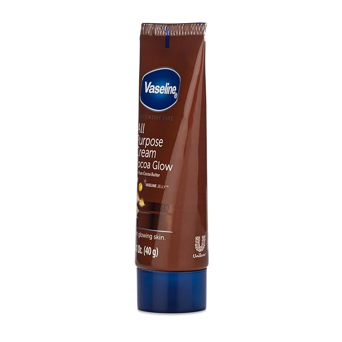 Vaseline All Purpose Cream Cocoa Glow, with Pure Cocoa Butter, 6-Pack, 1.41 FL Oz Each, 6 Tubes