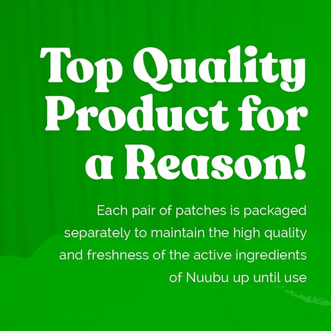 Nuubu Deep Cleansing Foot Pads - Premium Japanese Organic Natural Herbal Patches for Foot Care, Natural Ingredients - Bamboo Vinegar & Tourmaline (30 Pc)