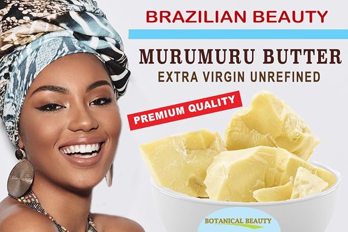 Botanical Beauty MURUMURU BUTTER Astrocaryum murumuru 100% Pure Natural, Unrefined, RAW, Virgin. Natural Skin Moisturizer Vegan for Face, Skin, Body, Hair, Lips, Nails, Lotions, Cream (8.46 Ounce)