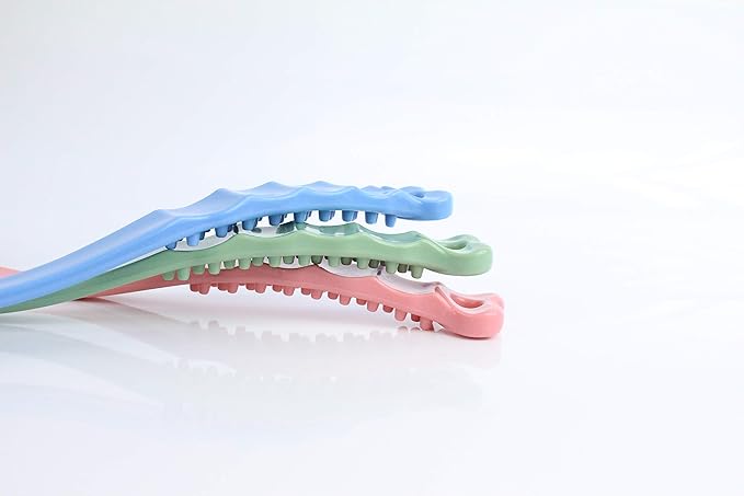 QiCheng&LYS long handle bath brush, soft and comfortable massage brush bath brush - 14 inches (blue und green)