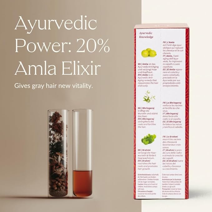 khadi STRONG AMLA hair oil, 100% natural, herbal, vegan, promotes growth, prevents hair loss & gray hair, strengthens roots, silicone-free, Ayurvedic hair care, organic beauty 1.69oz