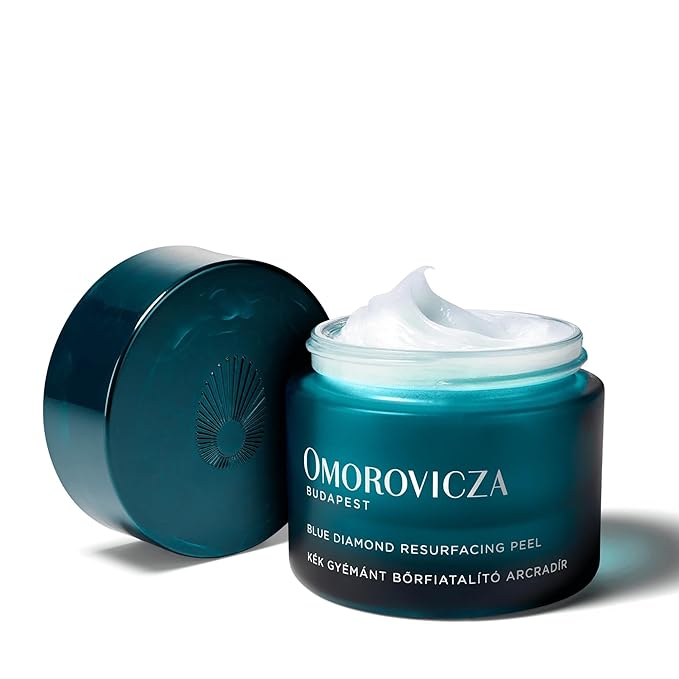 Omorovicza Blue Diamond Resurfacing Peel (1.7 oz), Gentle Exfoliating PHA Peel with Blue Diamond Complex, Lactobionic Acid & Silicium to Brighten & Smooth Sensitive Skin