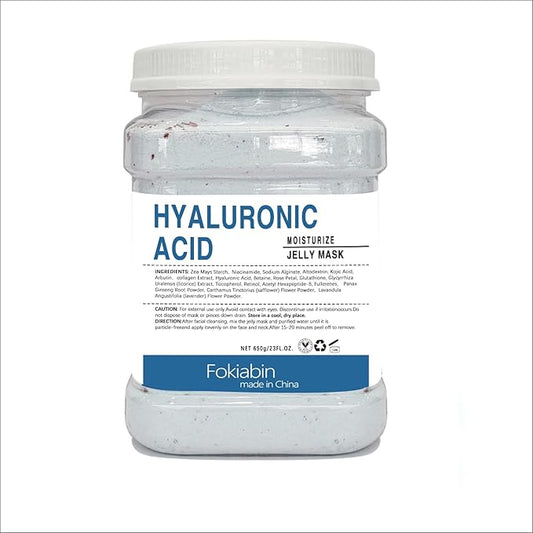 Jelly Mask for Facials, Hydrating & Moisturizing Peel-Off Rubber Gel Face Mask Skin Care for Deep Hydration & Glow, 23 Fl Oz Jar Professional Spa Use for All Skin Types with hyaluronic acid