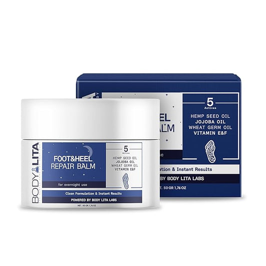 Foot & Heel Repair Balm, Heel Balm for Dry Cracked Feet, Exfoliator and Moisturizer for Dry Skin, 1.76 Oz (1)