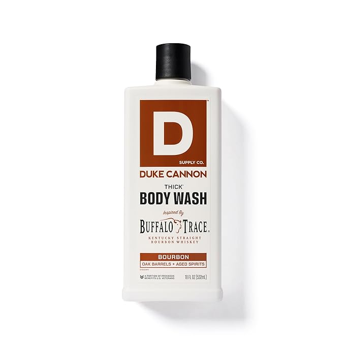 Duke Cannon Bourbon THICK Body Wash – Oak Barrel & Aged Spirits Scent, Mineral-Enriched, Sulfate-Free, 18oz – 3X Thicker for a Powerful Clean (3 Pack)