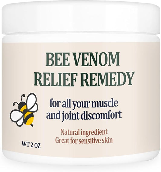 Natural Organic Bee Venom Muscle & Joint Cream, Extra Effective Muscle & Joint Care, for Neck, Hand, Feet, Knee, Muscles, Shoulder, Wrist, Elbow, Ankle, Foot Aches, Arnica, Vitamin B6