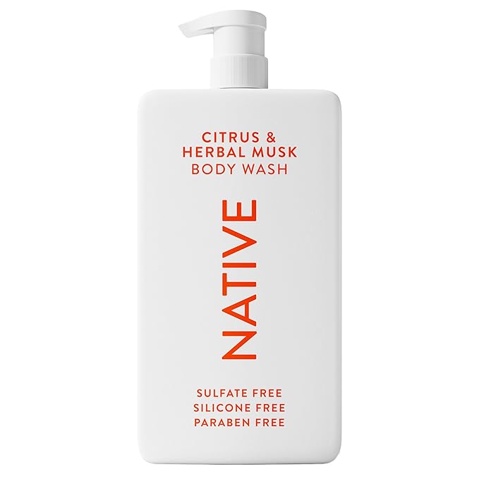 Native Sulfate Free Body Wash Contains Naturally Derived Ingredients | for Women & Men| Charcoal, 36 oz