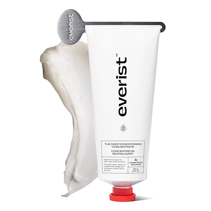 Everist Deep Conditioning Concentrate – 2-in-1 Daily Conditioner & Mask for Dry, Damaged, Frizzy Hair – Glycerin, Aloe Vera, Pumpkin Seed & Baobab Seed Oil – Vegan, Plant-Based - 3.4 fl oz