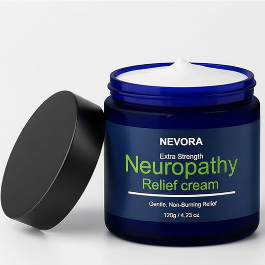 Nevora Neuropathy Relief Cream – Gentle, Fast-Absorbing Moisturizing Cream for Feet, Legs & Hands with Ravensara & Aloe Vera, Vegan & Non-Greasy (4.23 oz) (1PCS, 4.23 OZ)