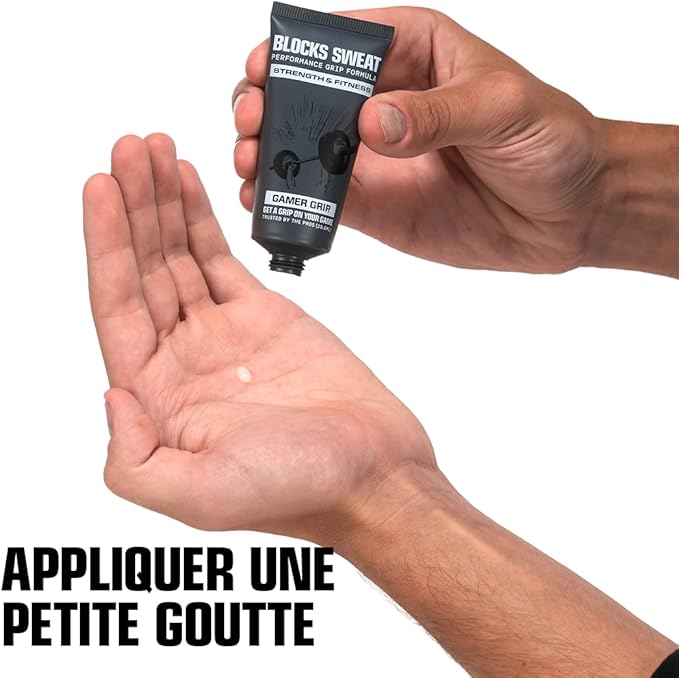 Gamer Grip Strength & Fitness Cream for Sweaty Hands - Chalk-Free Liquid Formula Grip Cream for Weightlifting, Climbing, Golf, Gymnastics Grips & Pole, Sweat Control for Instant Dry Hands, Made in USA