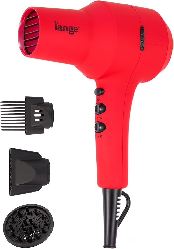 L'ANGE HAIR PowerStyle Ionic Turbo Hair Dryer | 1875W Fast Drying & Precision Styling for Long-Lasting, Frizz-Free Looks | Advanced Ionic Technology Smooths & Shines Hair (Red)
