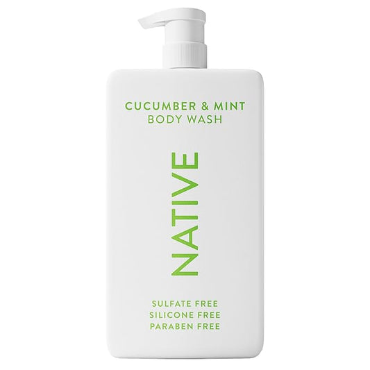 Native Sulfate Free Body Wash Contains Naturally Derived Ingredients | for Women & Men| Cucumber & Mint, 36 oz