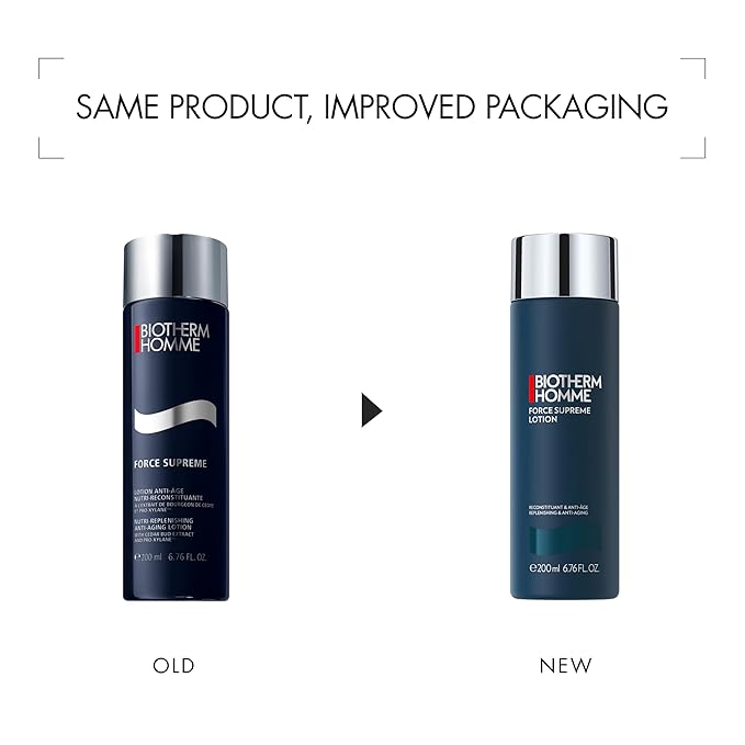 Biotherm Force Supreme Lotion, Replenishing & Anti-Aging Face Lotion for Men with Pro-Xylane and Cedar Bud Extract, Firms and Tones the Skin, Helps Reduces Signs of Aging, 6.8 Fl. Oz.