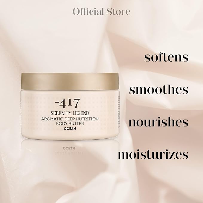 -417 Dead Sea Cosmetics Ocean Deep Nutrition Body Butter For Dry Skin - Nourishes & Protects from UV Radiation - Softening Body Moisturizer - With Shea Butter & Aloe Vera - All Natural 8.4 oz