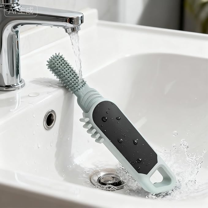 Dry or Wet Foot Callus Remover - Dual-Sided Pedicure Tool with Hidden Brush & Non-Slip Grip for Home Salon Use