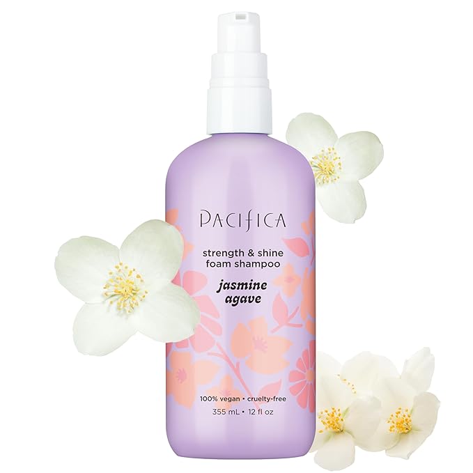 Jasmine Agave Strengthening Shampoo & Conditioner Set – Clean Vegan Shampoo & Conditioner for Weak Or Brittle Hair (Including Color-Treated), Stronger, Shinier Strands, No Silicones or Parabens