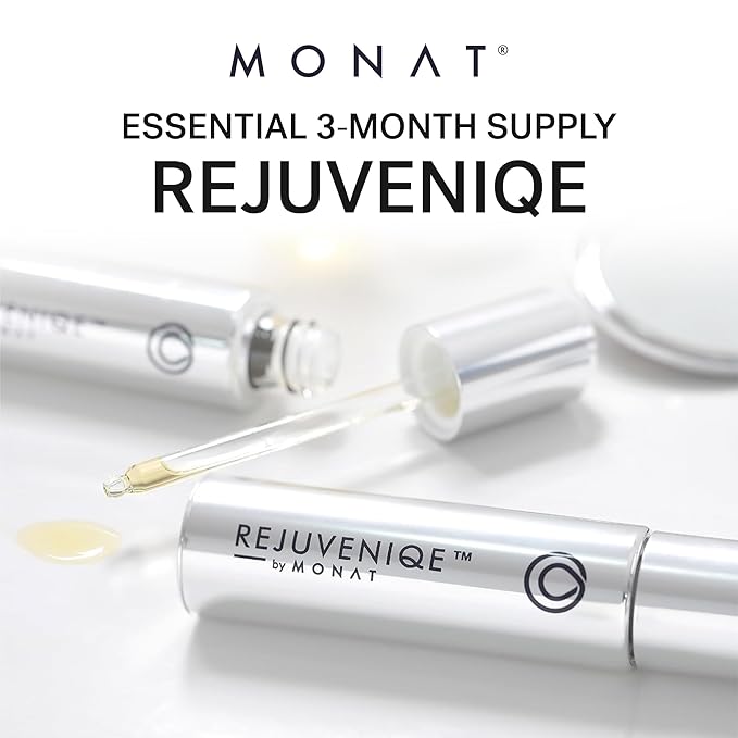 MONAT REJUVENIQE Oil – 3-Month Supply - Multipurpose Hair & Skin Treatment - 13+ Natural Plant and Essential Oils – Strengthens, Reduces Frizz Boosts Shine - Provides Intense Hydration – 90ml(3 fl oz)