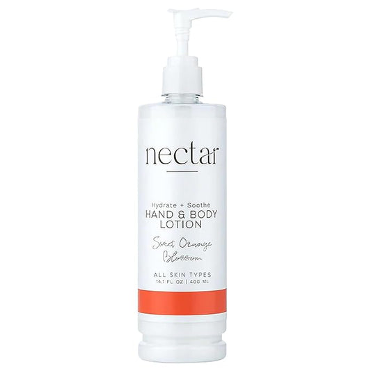 World Amenities - Nectar Pump Bottle Hand and Body Lotion - Moisturizing Lotion with Fresh Fragrance of Orange Flowers