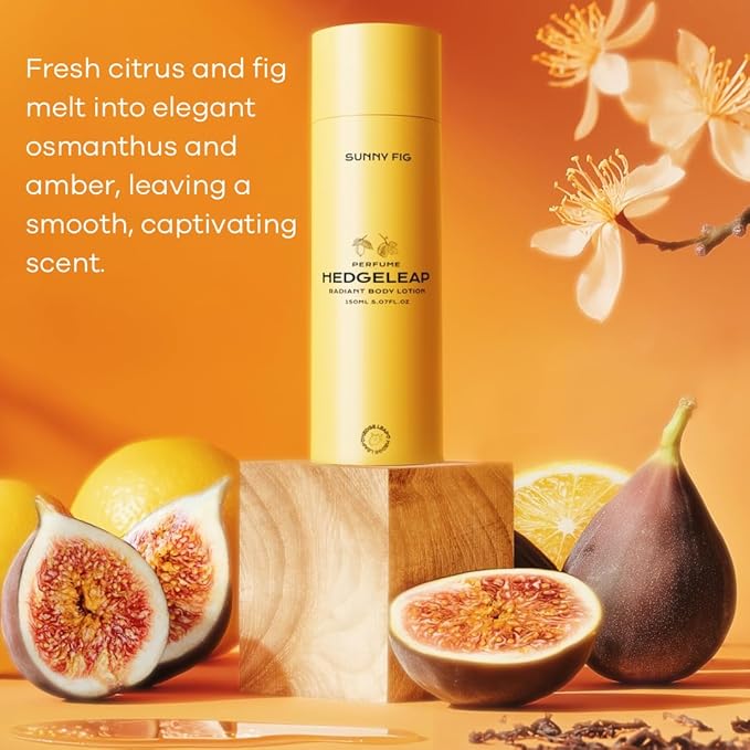 Korean Perfume Radiant Body Lotion Sunny Fig | Golden Fruity Notes with Bright Citrus | Clean Beauty, Niacinamide Care & Long-Lasting Softness (5.07 fl oz)