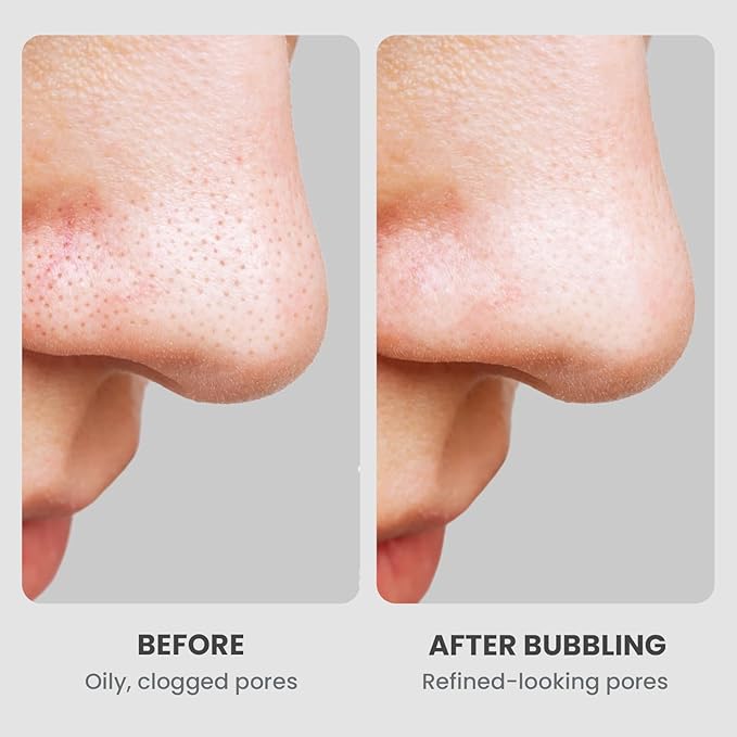 GLAM UP Clean Bubbling Carbonated Clay Mask for Face, Easy-Wash Off Pack, Deep Cleansing, Refreshing Skin Clay Mask, Korean Vegan Skin Care 135ml (4.56 Fl Oz)