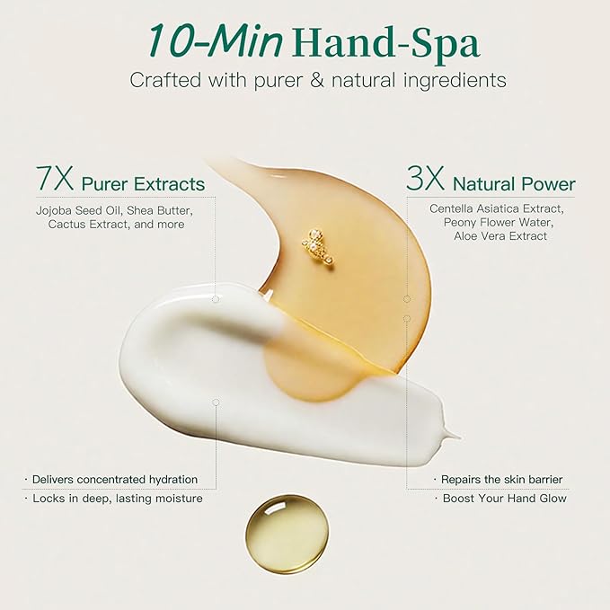 Apuree Anti Aging Hand Mask Gloves: 10-Minute Repair& Extra Moisture (5 * 30g)| for Severely Dry & Cracked Hands | Luxury Home SPA & 7 Peptides Collagen| All Skin Types| Vegan & Cruelty Free