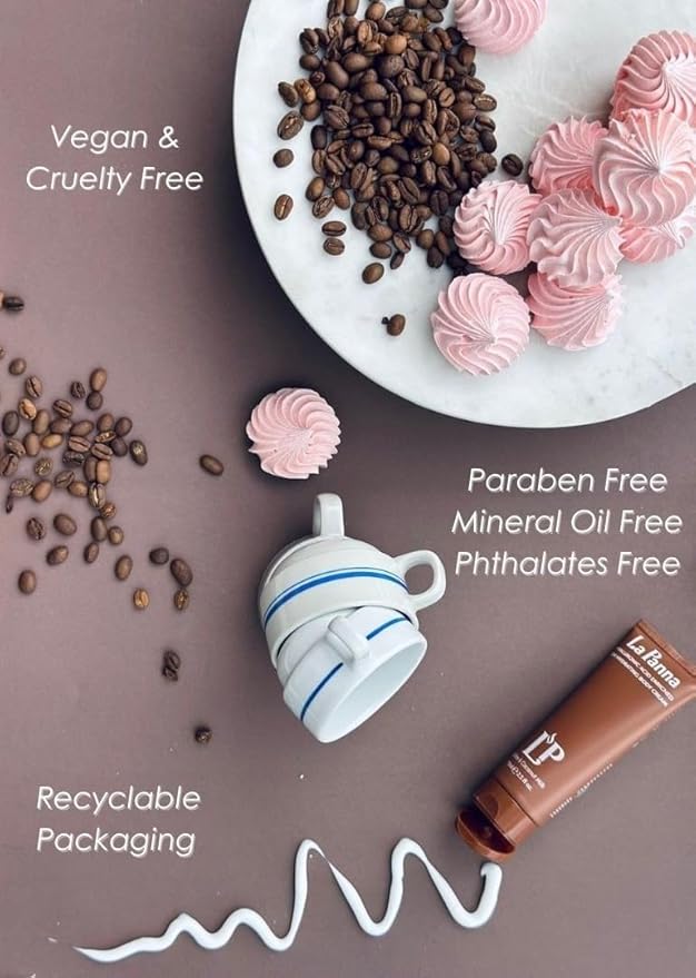 Coffee & Coconut Milk Hydrating Body Cream with Vitamin E – Rich Moisturizer, Radiant Skin - Fast-Absorbing, Non-Greasy Velvet Glow Lotion - Nourishing Vegan & Cruelty-Free Skin Care, 5 fl oz