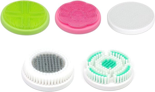 SoulBay 5 Pieces Replacement Brush Head Attachments for The SoulBay Electric Body Brush, Inter-Changeable