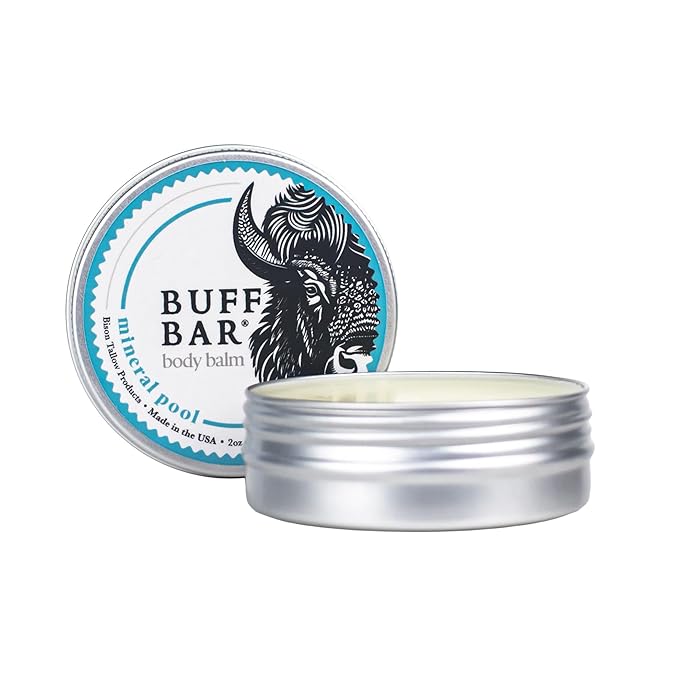 Big Crazy Buffalo Pure Bison Tallow Balm, Mineral Pool - Scents of Himalayan Sea Salt, Moss, & Freesia - Body Butter, Hydrating, Naturally Derived, Replaces Lotion - Dry, Itchy Skin