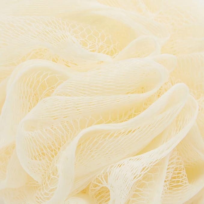 Juvale Exfoliating Luffa Shower Scrubber & Bath Scrubber for Body - 18 in, Ivory, 3-Pack - Loofah on a Stick & Shower Brush for Back