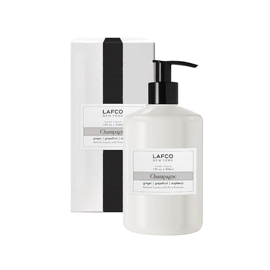 LAFCO New York Hand Cream, Champagne - 12 oz - Restores & Repairs Skin - All Skin Types - Hypoallergenic, Synthetic Free & Cruelty Free - Made in Italy