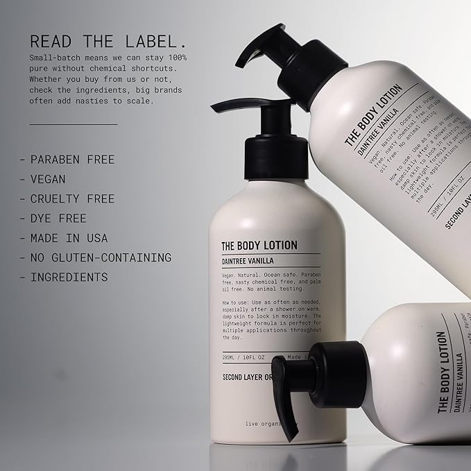 Daintree Vanilla Body Lotion | Deep Hydration with Organic Shea, Aloe & Coconut | Fast-Absorbing, Non-Greasy, Vegan Moisturizer for All Skin Types.