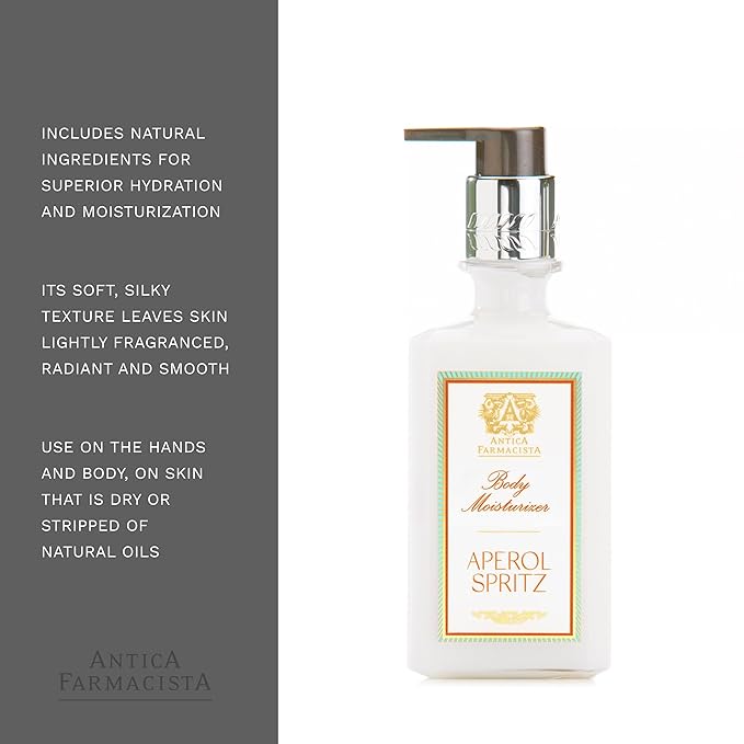 Antica Farmacista Body Moisturizer - Scented Moisturizing Lotion with Aloe Vera, Green Tea & Sweet Almond Oil - Luxury Gift for Any Occasion - Aperol Spritz, 10 fl oz