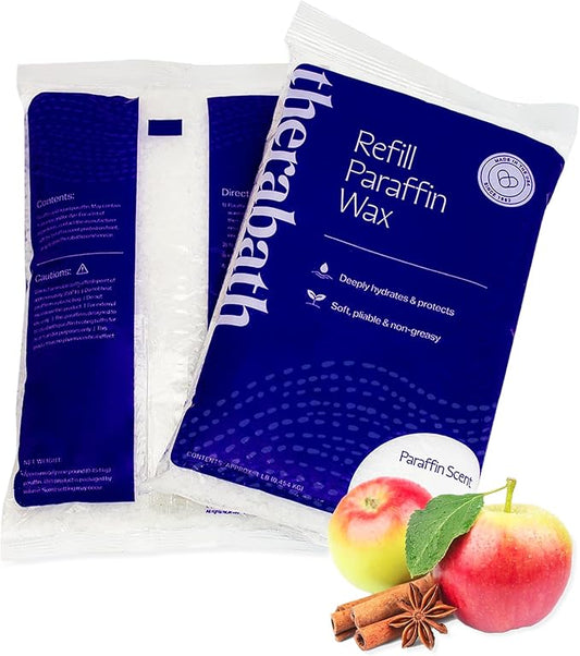 Therabath Paraffin Wax Refill - Thermotherapy - Use to Relieve Arthritis Discomfort, Stiff Muscles, & Dry Skin - for Hands, Feet, Body - Deeply Hydrates - Made in USA, 4 lb. Warm Apple Spice