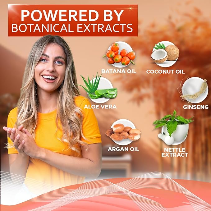 Batana Oil Shampoo and Conditioner Set - Thickening Hair Products for Women and Men - For Strengthening and Volumizing Fine and Thinning Hair - Sulfate Free with Biotin and Keratin for a Fuller Look