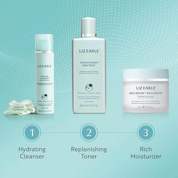 Liz Earle Skin Repair Rich Face Cream - Hydration Boosting Face Moisturizer with a Luxurious Cream Texture - Leaves Skin Feeling Soothed & Comforted (50 ml)