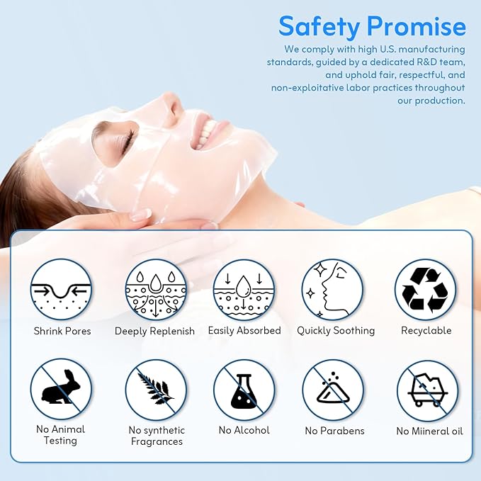 Dewdrop Micro-collagen Hydrating Face Mask by TEQUElA - Two-Piece Transparent Sheet Mask Turns Clear in 30-60 Minutes with 5D Hyaluronic & Tremella Essence for Deep Hydration & Glow