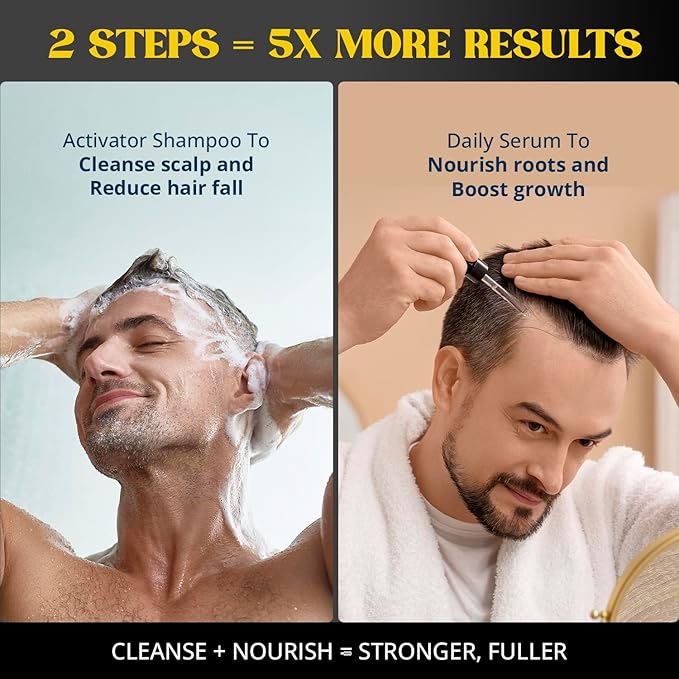 Root Activator Shampoo for Men - Hair Growth Shampoo Serum (11.1 Fl Oz (Pack of 1))