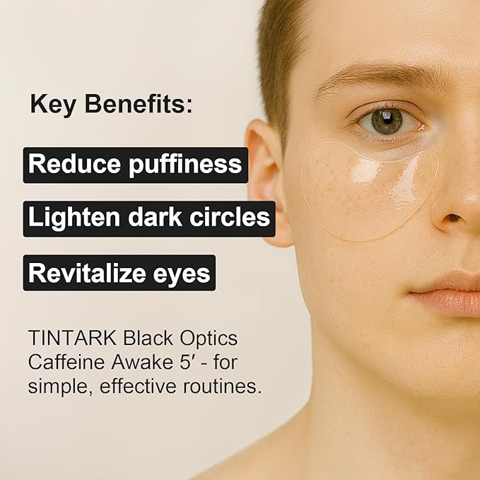 Black Optics Hydrogel Eye Patches 28 Pairs, 5-Min Revitalizing Eye Masks with Caffeine Peptides Black Truffle, Reduce Puffy Eyes Dark Circles & Wrinkles, Luxury Spa Gifts for Men & Women