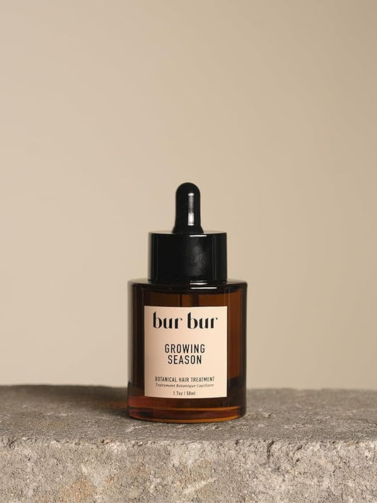 BUR BUR Growing Season Hair Growth And Repair Oil | With Burdock, Nettle Oil and Vitamin C for Visibly Fuller, Stronger and Shinier Hair.
