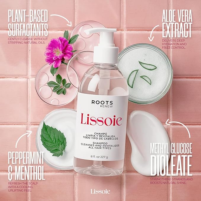 Revitalizing Shampoo, 8 fl oz – Aloe Vera & Glycerin – Gentle Daily Cleanse, Frizz-Controlled Softness & Shine – Peppermint Freshness – Paraben-Free – Made in USA