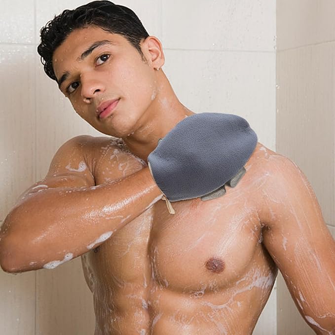 3 Pack Bath Loofah Body Sponge Brushes Loofah Exfoliating Glove Bath Shower Glove with Flower Bath Ball Bath Shower Loofah Sponge for Women and Men