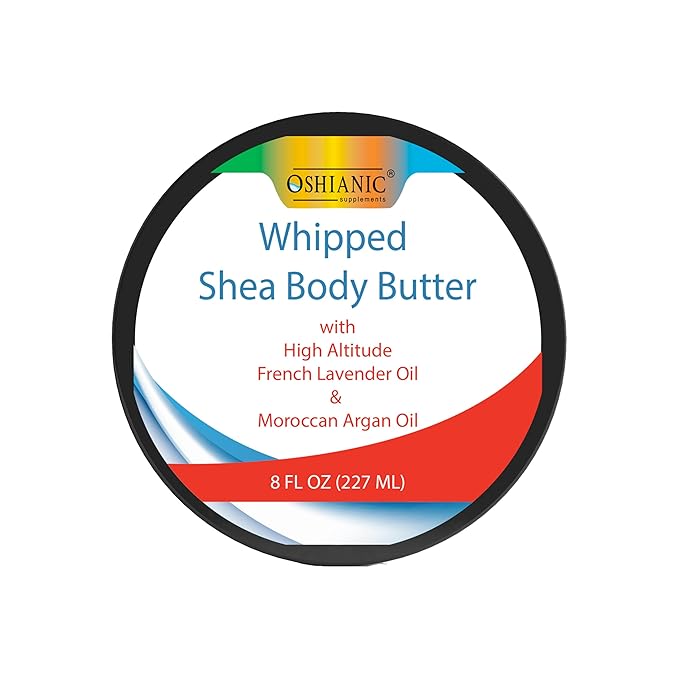 Whipped Shea Body Butter with French Lavender and Moroccan Argan Oil, 8 fl oz