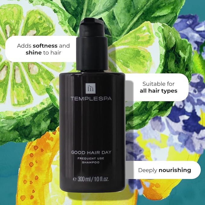 TEMPLESPA | TOP TO TOE SPA XL | Luxury Shower Gel, Shampoo, Conditioner and Calming Skin Balm Moisturiser, Natural Ingredients, Vegan 4 x 10 fl.oz.