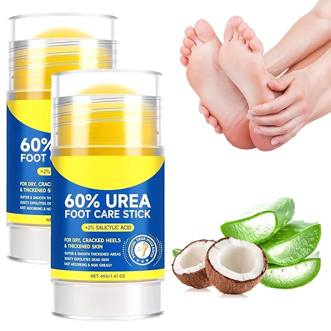 60% Urea Hydrating and Anti-Cracking Foot Cream, 2026 New Upgraded Moisturising and Relieves Cracking and Dryness Foot Cream, Hand Foot Lotion Heel Stick Repairs (2)
