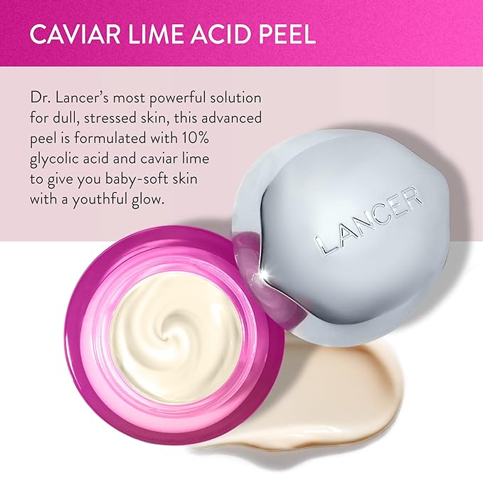 Lancer Skincare Caviar Lime Acid Peel, Retinol Facial Chemical Peel with Brightening Glycolic Acid, 1.7 Fluid Ounces…